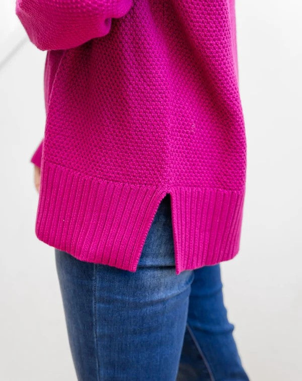Maple Knit Collection - Plum - womens jumper