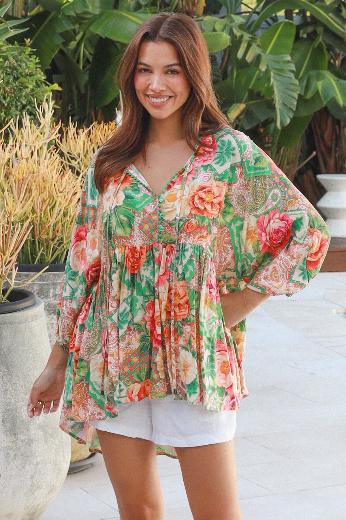 Raya Printed Rayon Top – DreamCatcher | 100% Rayon