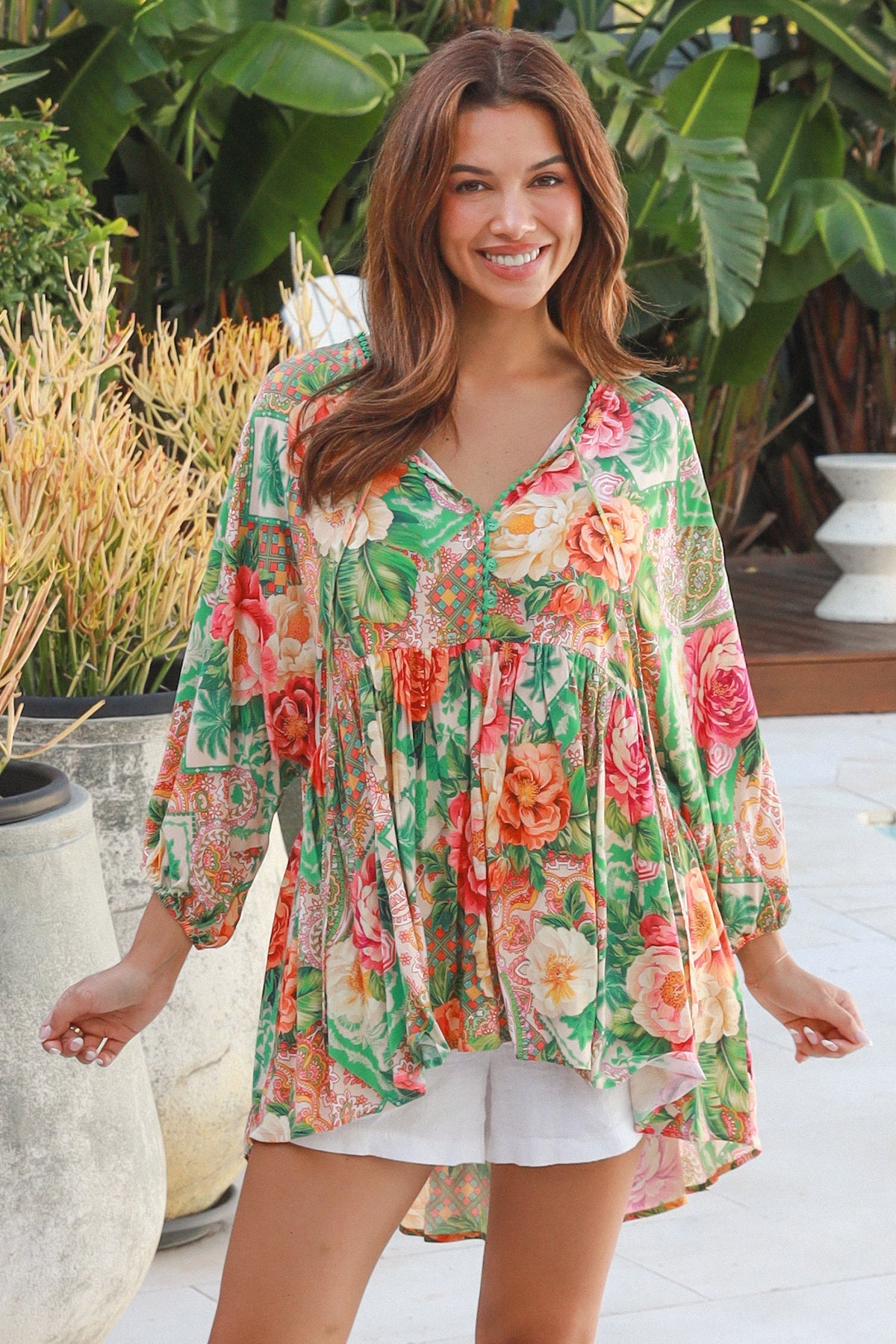 Raya Printed Rayon Top – DreamCatcher | 100% Rayon