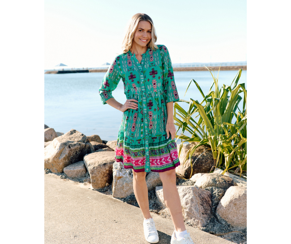 Vivian V Neck Shirt Dress