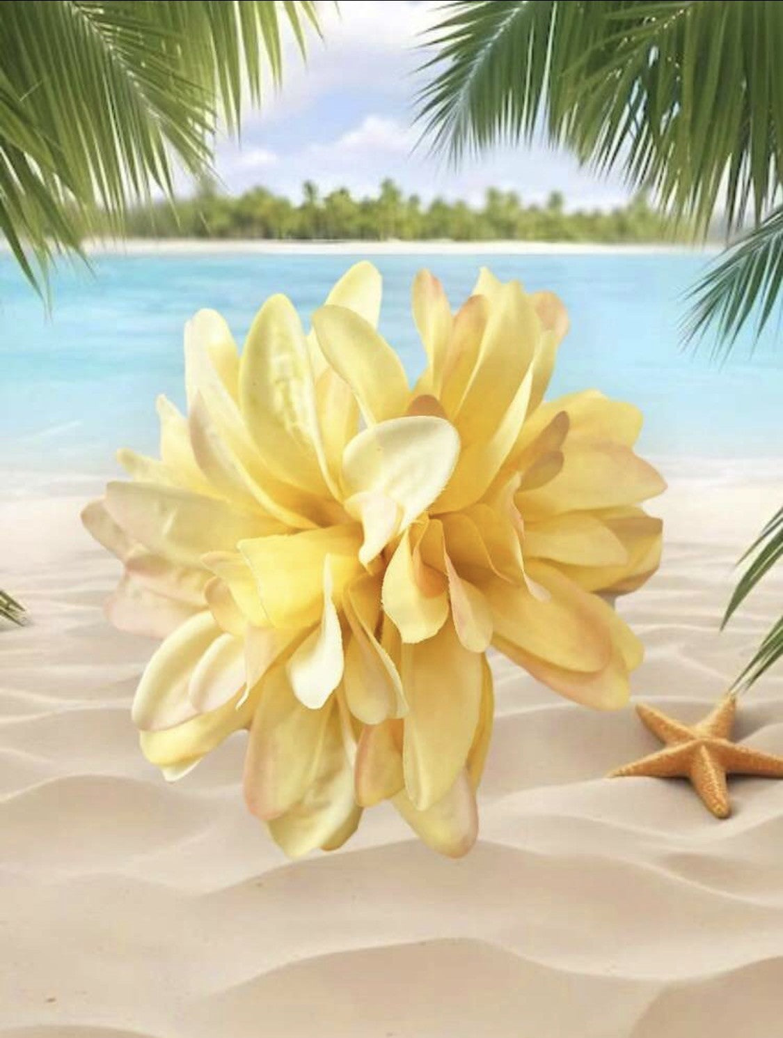 Aloha Tropical Flower Hair Clip – 11.5cm