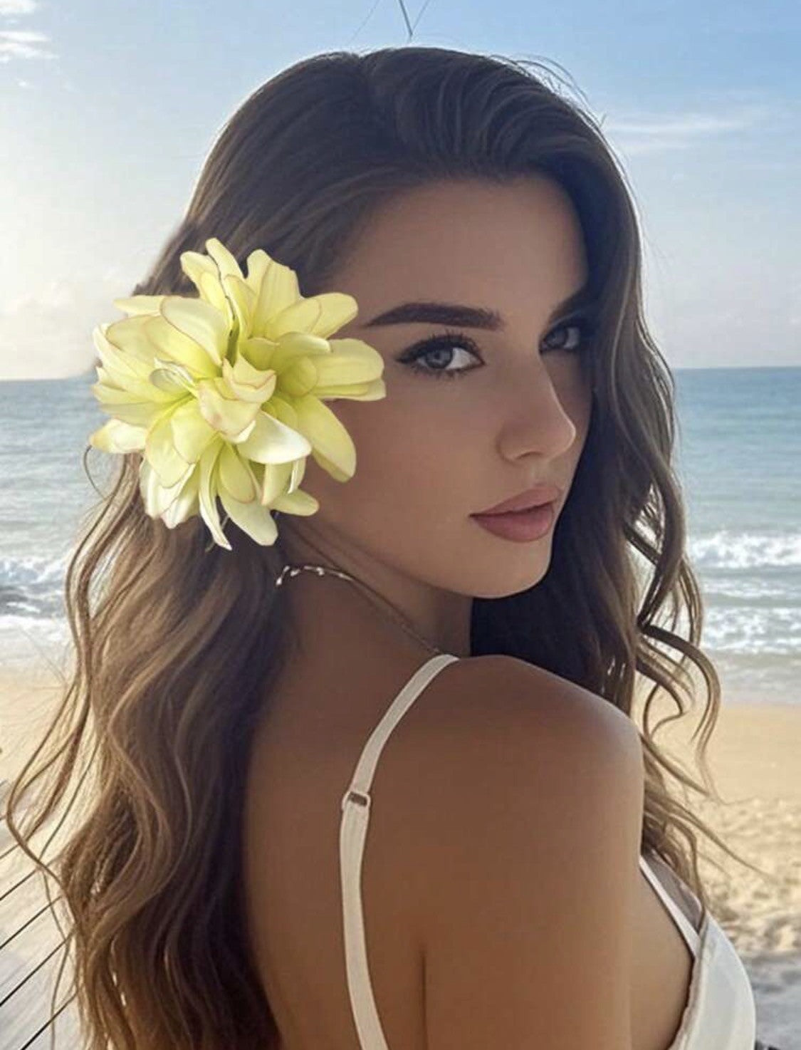 Aloha Tropical Flower Hair Clip – 11.5cm