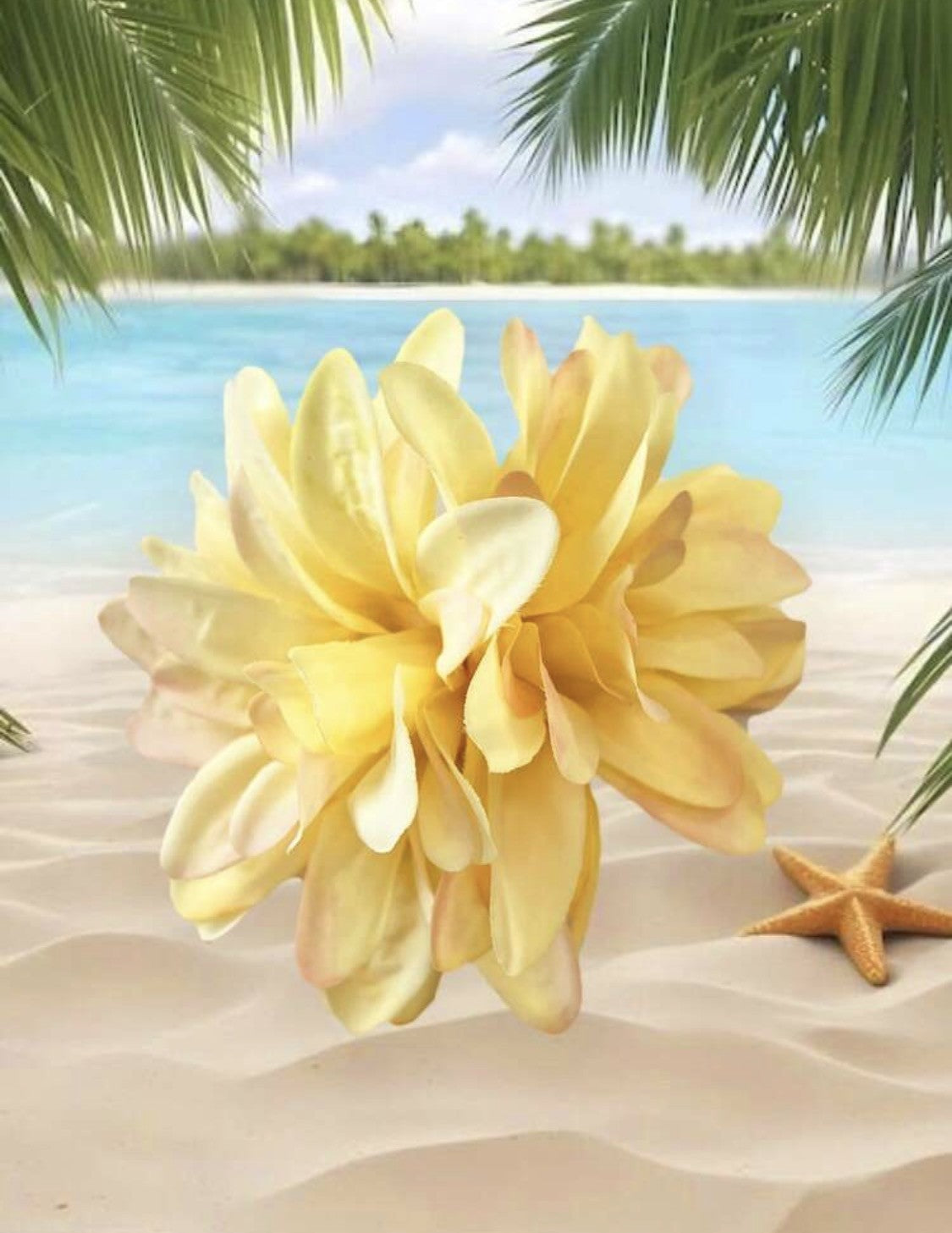Aloha Tropical Flower Hair Clip – 11.5cm