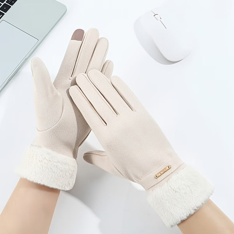 Faux Fur Winter Gloves