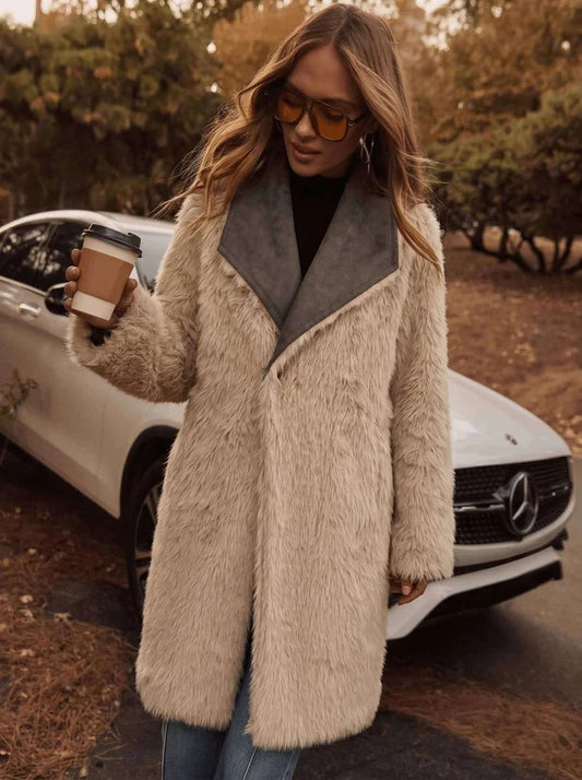 Sienna Two-Way Reversible Faux Fur Suede Coat