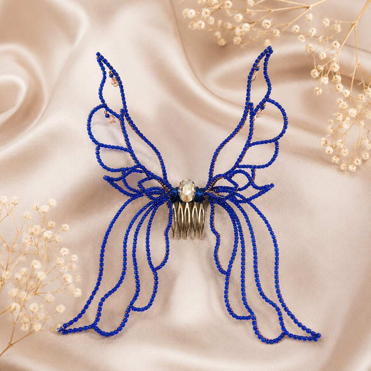 Handmade Butterfly Crystal Headpiece | Custom Fairy Festival Hair Comb