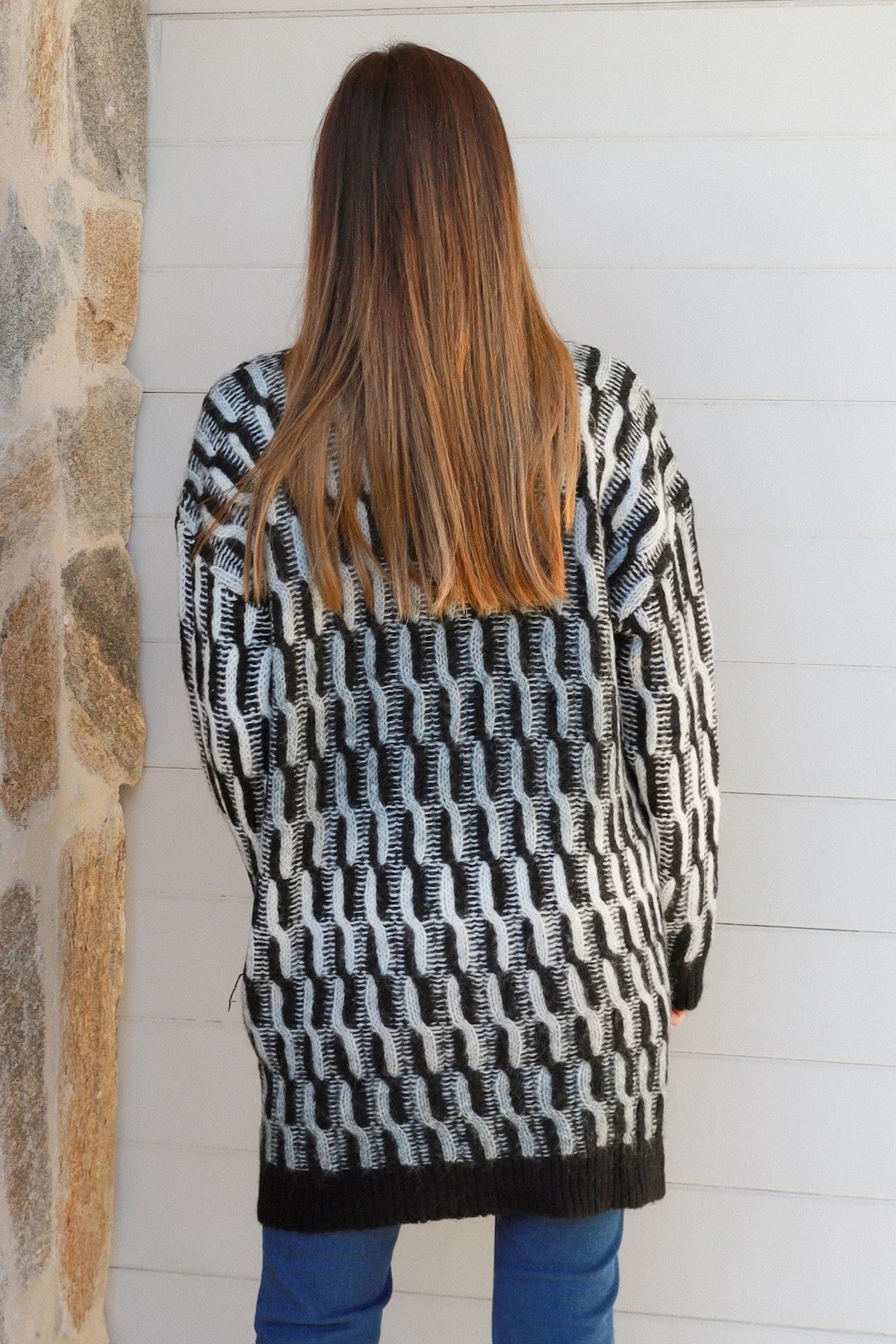 Mila Oversized Textured Knit Sweater – One Size