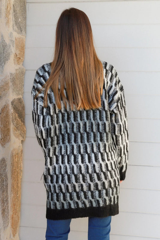 Mila Oversized Textured Knit Sweater – One Size
