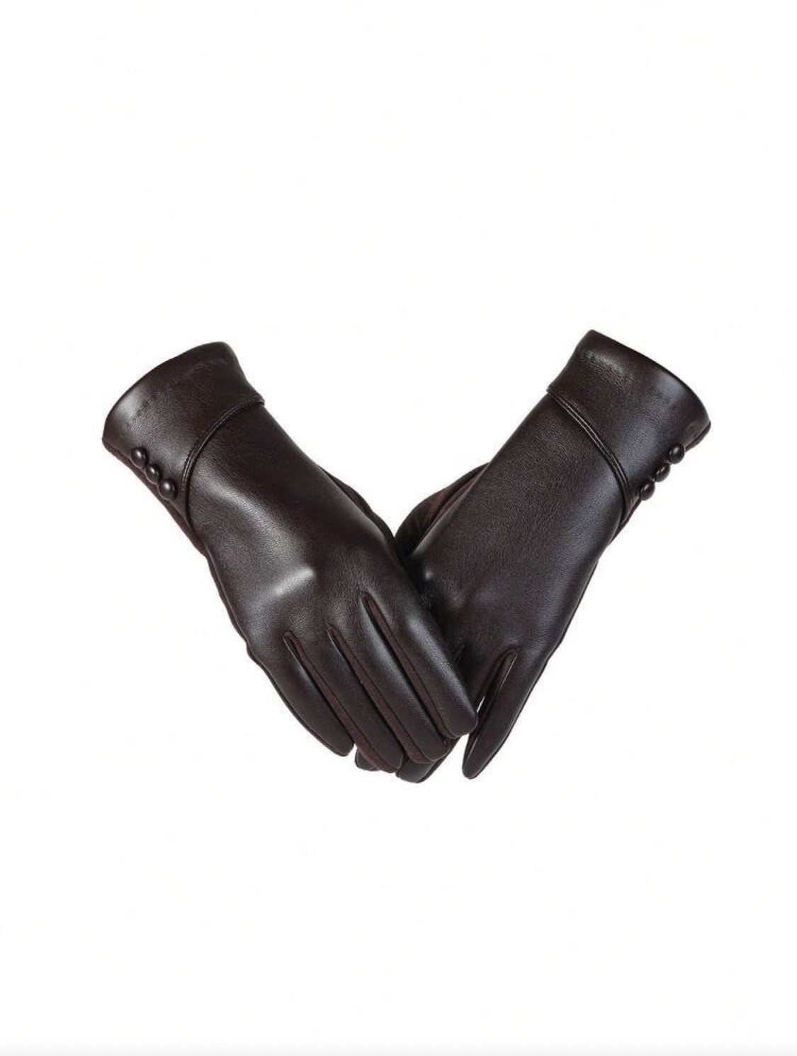 Women’s Faux Leather Touchscreen Gloves | Warm Thermal Winter Gloves