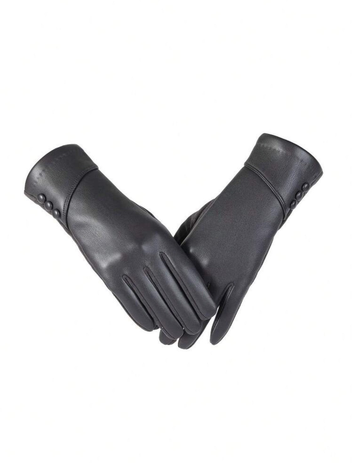 Women’s Faux Leather Touchscreen Gloves | Warm Thermal Winter Gloves