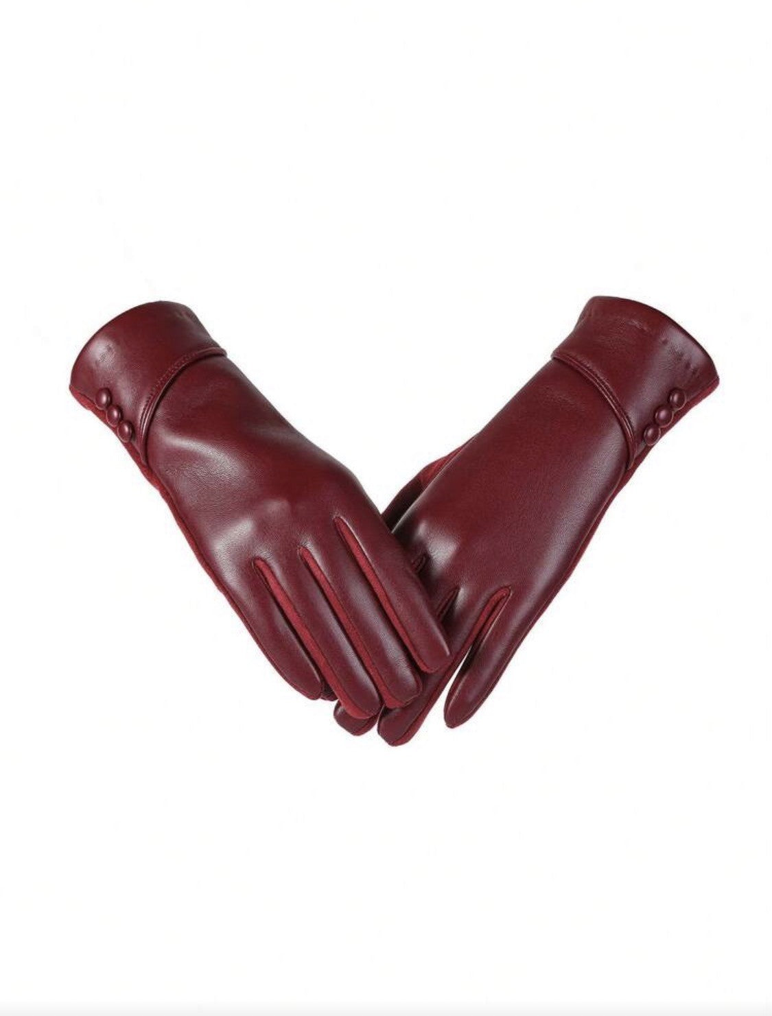 Women’s Faux Leather Touchscreen Gloves | Warm Thermal Winter Gloves